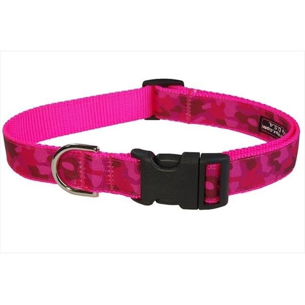 Sassy Dog Wear Sassy Dog Wear CAMOUFLAGE-PINK2-C Camouflage Dog Collar; Pink - Small CAMOUFLAGE-PINK2-C